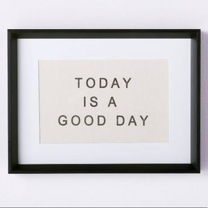 STUDIO MCGEE NWT today is a good day wall art -cream/black -12x16